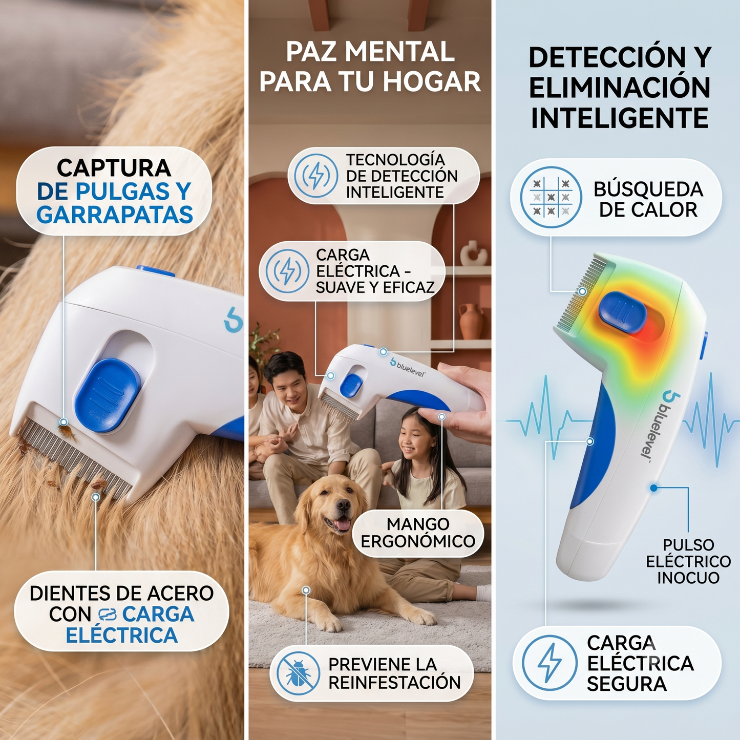 Cepillo Quita Pulgas Mascotas