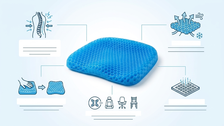 Cojín Ergonómico Silla Trabajo